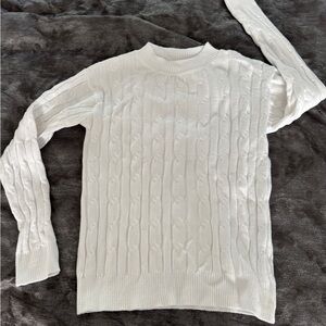 Esobo Bright White Women's Textured Sweater NWT